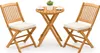 A wooden bistro set with two chairs and a small table, set against a white background. Náhled obrázku produktu