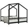 Cloris Designermöbel Kinderbett Schwarz 2x(80x160) cm Produktbild-Vorschau 2