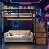Letto a castello Flieks 140x200 cm con illuminazione a LED, Anteprima dell’immagine prodotto 2