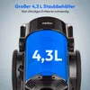 Close-up of a vacuum cleaner's dustbin with capacity information displayed. Produktbild-Vorschau