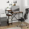 vidaXL Psací stůl s policí kouřový dub 105x50x90 cm výrobek Náhled obrázku produktu 2