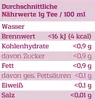A nutritional information table for tea. Produktbild-Vorschau