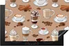 KitchenYeah© Herdabdeckplatte Muster - Kaffee - Cappuccino Produktbild-Vorschau 1