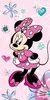 Disney Minnie Mouse Asciugamano rosa Minnie Mouse fiocco Anteprima dell’immagine prodotto 1