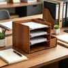 Relaxdays Briefablage, DIN A4, 4 Fächer, Stehsammler, Produktbild-Vorschau 5