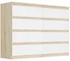 Komoda 140 cm 8 zásuvek skříňka FRAMIRE R-140-S8 mix sonoma Náhled obrázku produktu 1