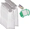A set of vacuum cleaner bags and a motor filter are displayed on a white background. Produktbild-Vorschau