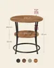 VASAGLE Beistelltisch, Couchtisch rund, Sofatisch, 2 Produktbild-Vorschau 6