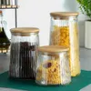 Récipient en verre avec couvercle en bambou - hermétique et Voir les images du produit 8