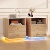 UnboxG 2er Set Nachttische mit RGB LED & Ladestation, Produktbild-Vorschau 2