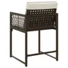Gartenstühle mit Kissen 4 Stk. Braun Poly Rattan Produktbild-Vorschau 7