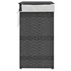 vidaXL Koš na prádlo s víkem Grey 46x33x60 cm Poly ratan Náhled obrázku produktu 5