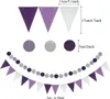 ZERODECO Party Dekoration Violett Konfetti Ballons Pompoms Produktbild-Vorschau 5