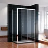 SONNI 130x185cm Schiebetür Dusche Klarglas Duschwand mit Produktbild-Vorschau 1