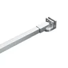 A close-up, angled view of a silver shower rod stabilizer bar against a white background. Produktbild-Vorschau