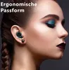 Close-up profile of a woman wearing earbuds and makeup. Produktbild-Vorschau