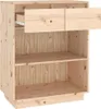Beistellschrank 60x34x75 cm Massivholz Kiefer Produktbild-Vorschau 6