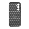 A black phone case with a geometric pattern and camera cutouts. Produktbild-Vorschau