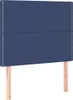 vidaXL Kopfteil Blau 100 x 5 x 118/128 cm Stoff Produktbild-Vorschau 1
