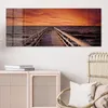 DEQORI Glasbild Echtglas 125x50 cm 'Steg ins Abendrot' Produktbild-Vorschau 4