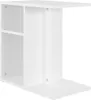 A white side table with shelves, shown from a three-quarter angle against a white background. Anteprima dell’immagine prodotto