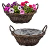 Set di 2 vasi da fiori in fibra naturale di rattan - 30 cm Anteprima dell’immagine prodotto 6