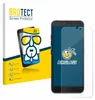 A product shot of a screen protector packaging and the screen protector itself on a phone. Produktbild-Vorschau