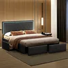 Doppelbett 160x200 cm, LED-Kopfteil, Polsterbett mit 4 Produktbild-Vorschau 4