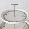 Zweistöckige Etagere mit weihnachtlichem Muster FLORENZA, Produktbild-Vorschau 3