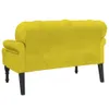 vidaXL Sitzbank mit Rückenlehne Gelb 119,5x64,5x75 cm Samt Produktbild-Vorschau 5