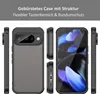A collage of images showing a phone case from different angles, with text describing its features. Produktbild-Vorschau