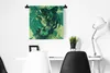 MuchoWow® Wandteppich Wandbehang Tiger - Kopf - Grün 60x60 Produktbild-Vorschau 3