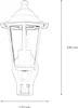Außenlampe mit Bewegungsmelder Aluminium Glas E27 IP44 Produktbild-Vorschau 7