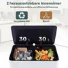 COSTWAY Mülleimer Küche, 60L Mülltrennsystem 2 Fächer, Produktbild-Vorschau 4