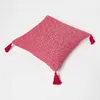 HOMESCAPES Dekokissen Malda rot mit Quasten - Kissen 45 x Produktbild-Vorschau 5