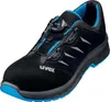 A black and blue safety shoe with a BOA lacing system. Produktbild-Vorschau