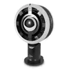 A close-up product shot of a modern, black and silver fan. Produktbild-Vorschau