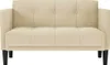 vidaXL Divano a due posti crema 111 cm in tessuto Anteprima dell’immagine prodotto 3