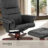 Fauteuil relax avec pied en croix - noir/marron Voir les images du produit 4