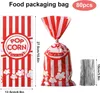80 Stück Kleine Popcorn Tüten, Rot Weiß Gestreift Produktbild-Vorschau 3