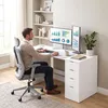 HOMCOM Bureau met 8 lades, modern bureau, 140 x 53 x 75 cm, Productafbeelding-voorbeeld 8