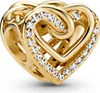 Pandora Charm 769270C01 Sparkling Entwined Hearts 14k gold Produktbild-Vorschau 1