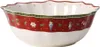 A festive Christmas-themed bowl with a red band decorated with holiday icons. Náhľad obrázku produktu