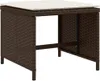 vidaXL Zahradní stolička s polštářem 4 ks hnědá 40x40x35 cm Náhled obrázku produktu 3