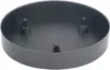 A dark gray plastic plant pot base with three raised supports inside. Produktbild-Vorschau