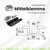 Solarprofile - 1x Mittelklemme schwarz - inkl. MwSt. - Produktbild-Vorschau 3