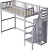 Sweiko podkrovní postel 90x200 se schody, dřevěná dětská Náhled obrázku produktu 16