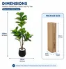 Sztuczny Fikus Liraste (Ficus Lyrata) 150 cm - Biało-czarny Podgląd zdjęcia produktu 4