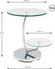 HAKU Beistelltisch chrom - Metall, Sicherheitsglas 10 mm, Produktbild-Vorschau 2