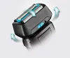 A close-up of a black electric shaver head with blue accents, showing the rotating blades and airflow indicators. Anteprima dell’immagine prodotto